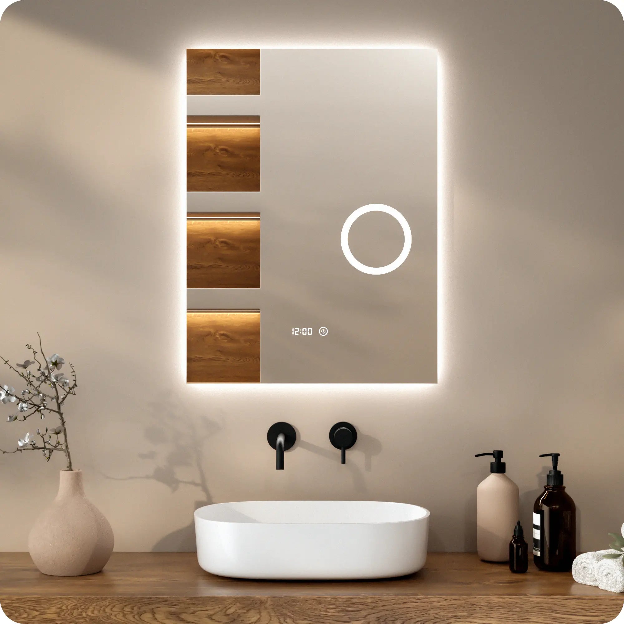 Bathroom Mirror - 60x80cm - Rectangle - Frameless