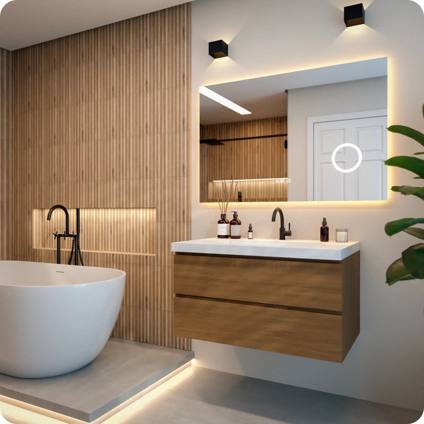 Bathroom Mirror - 120x80cm - Frameless