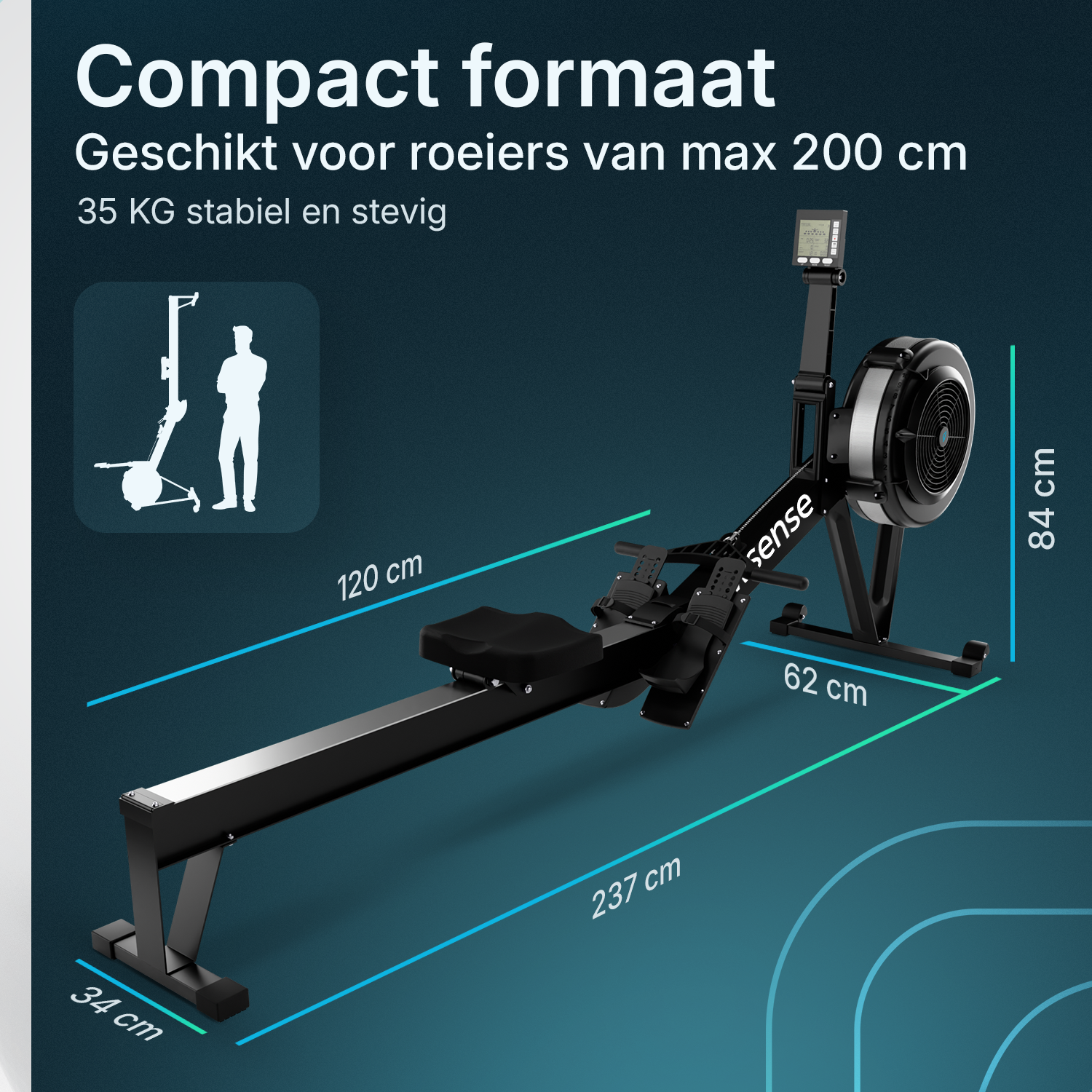 Rowing machine - Elvora Air - Air resistance - PRE-ORDER
