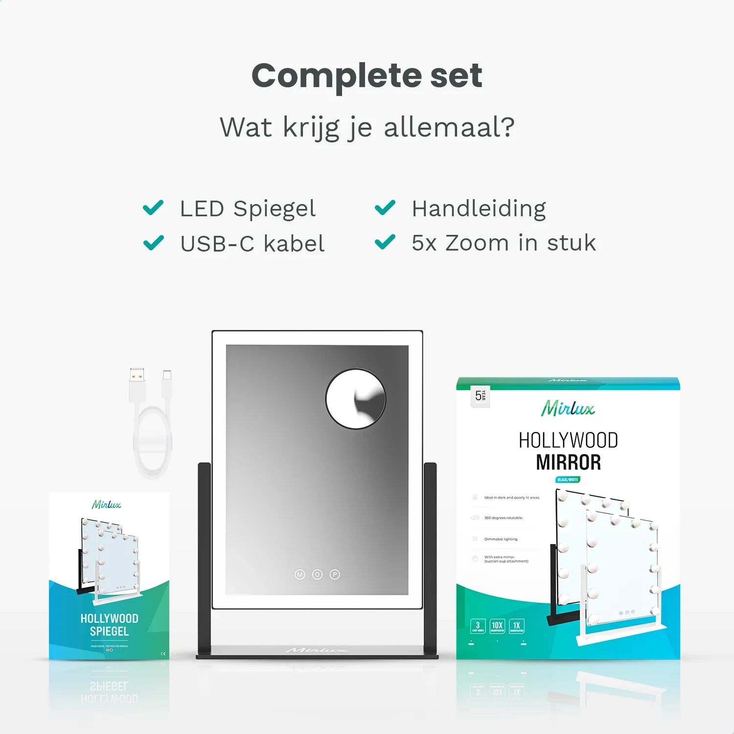 Hollywood Mirror – 44x30 cm – Black