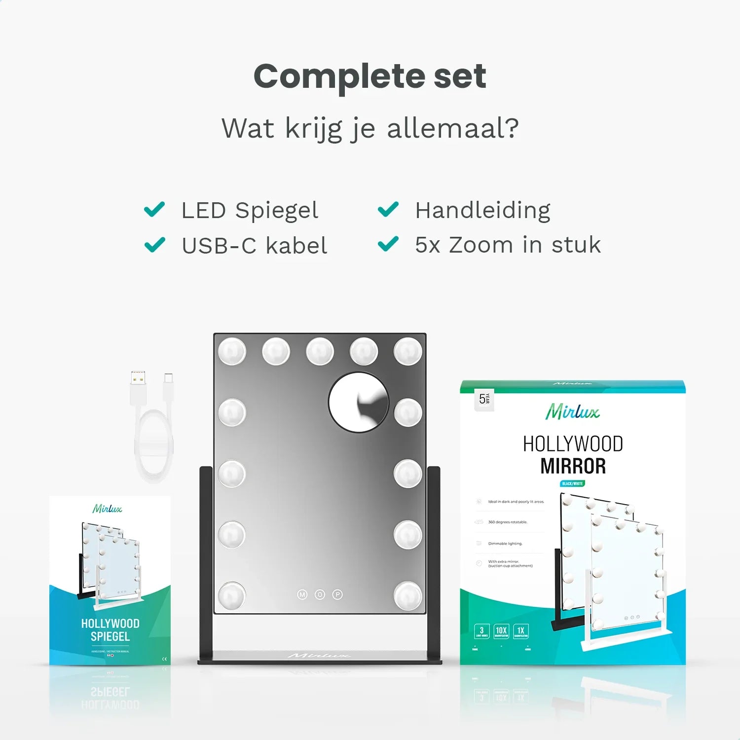 Hollywood Mirror - 44x30cm - Black