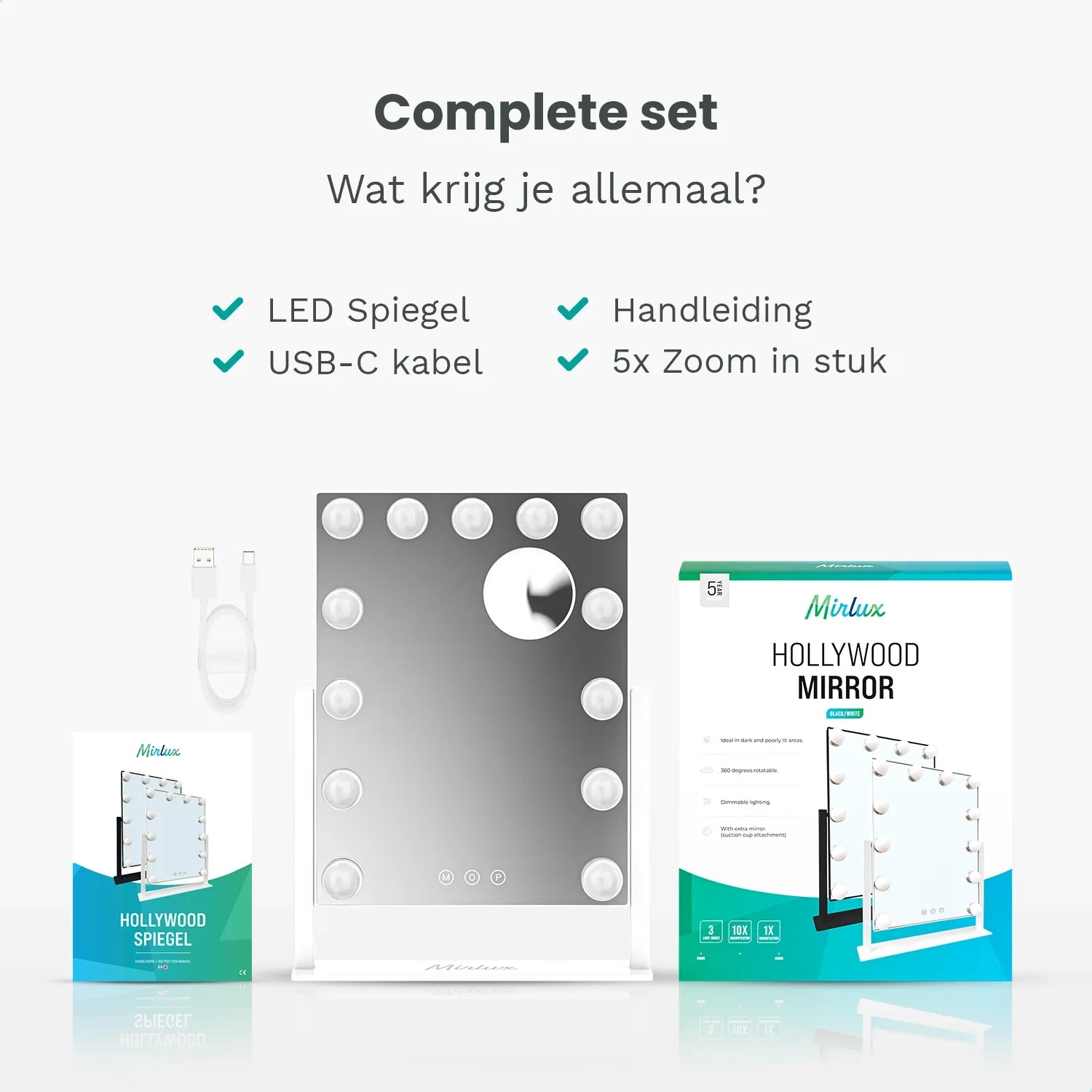 Hollywood Mirror - 44x30cm - With