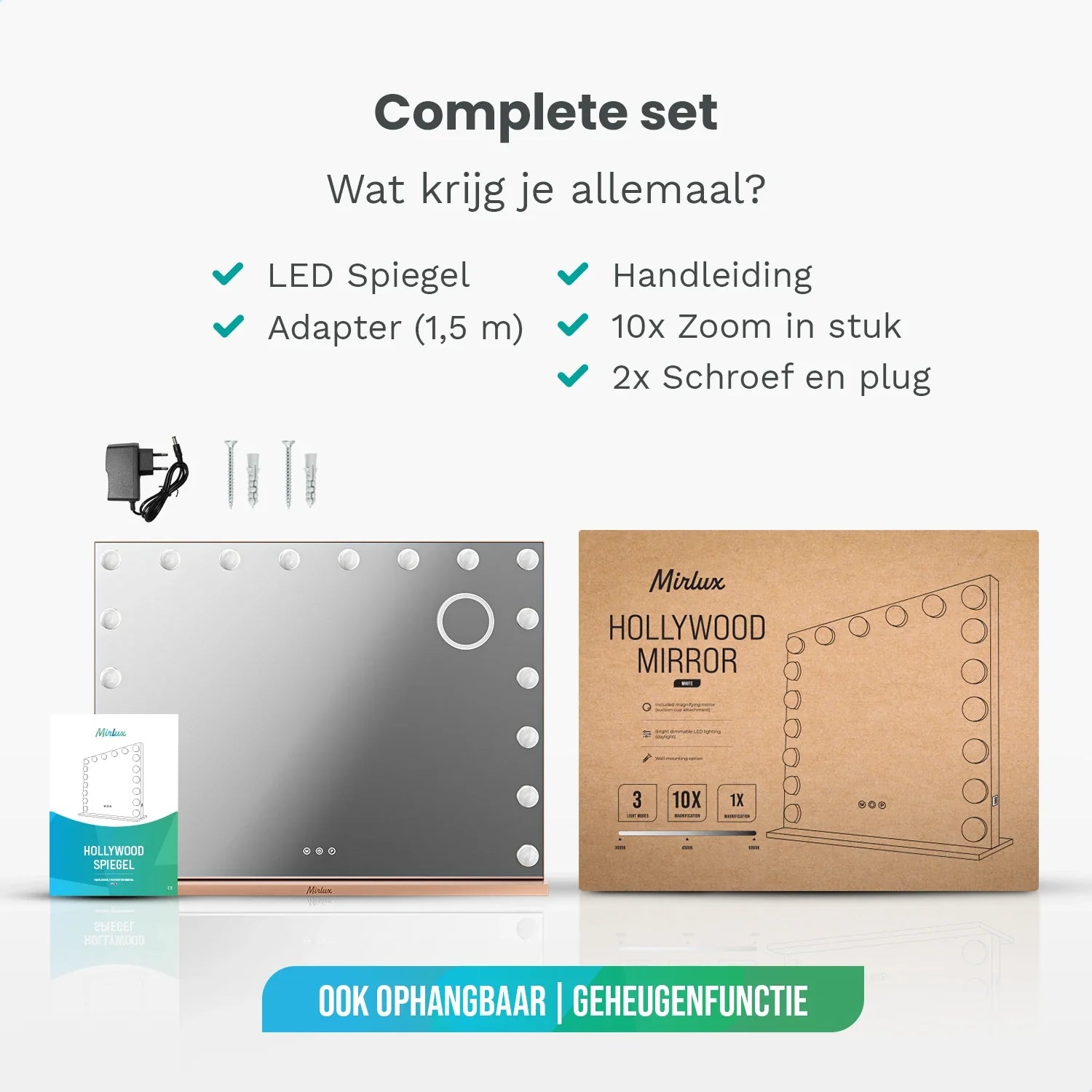 Hollywood Mirror - Bluetooth Speakers - 80x60cm - Rose Gold