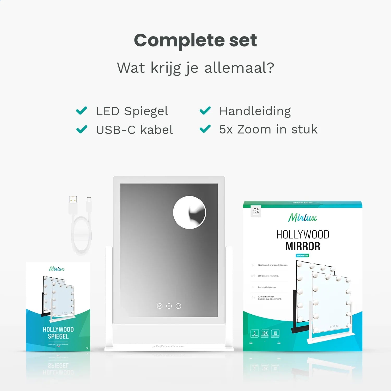 Hollywood Mirror – 44x30 cm – White