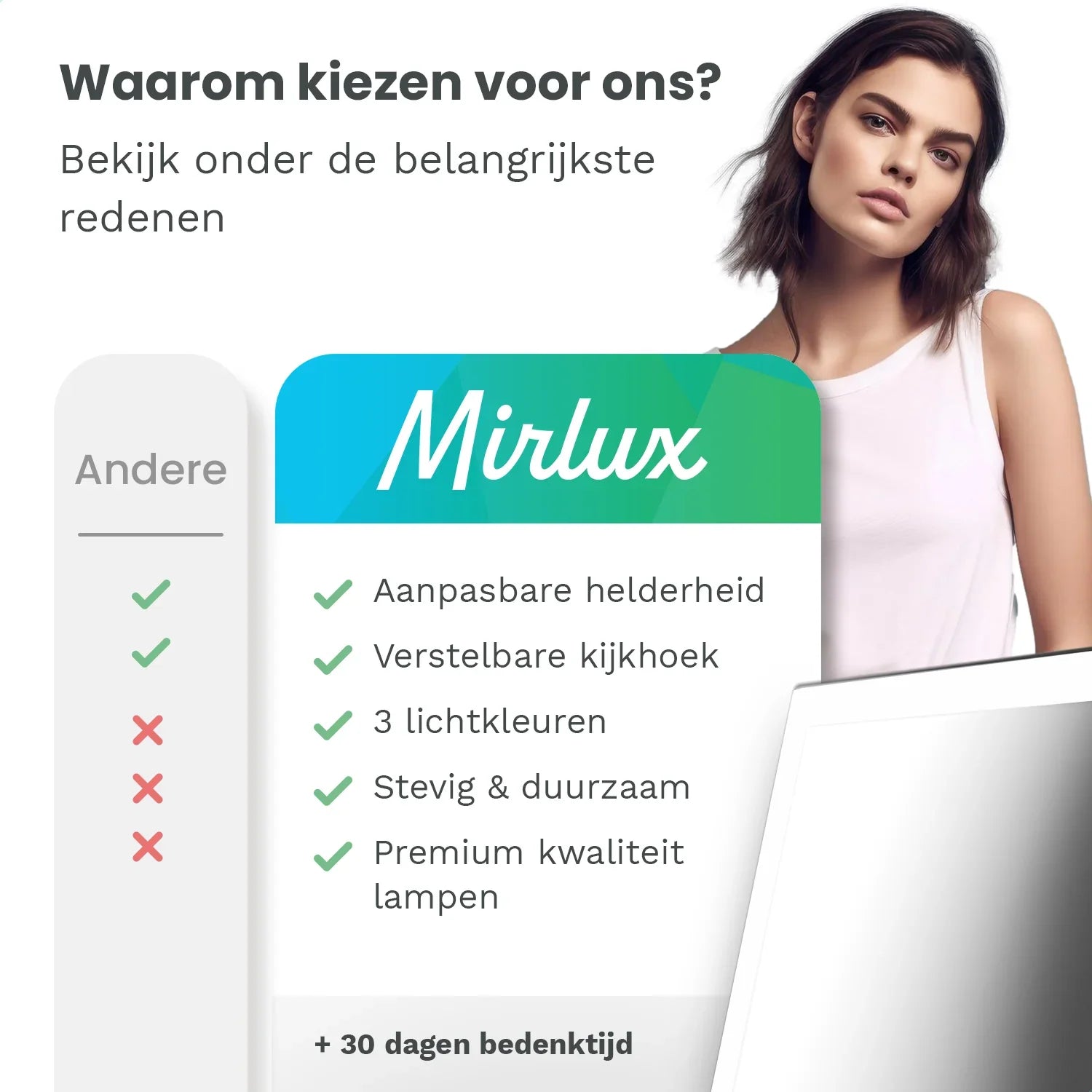 Hollywood Mirror – 44x30 cm – Black