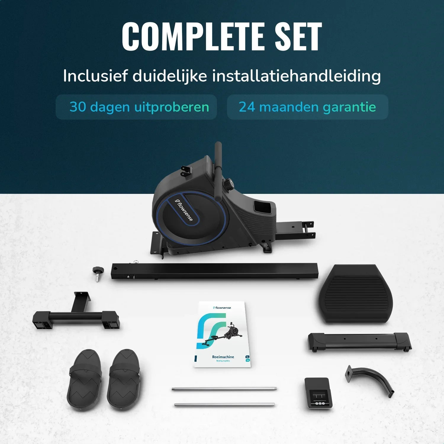 Rowing Machine - 16 Resistance Levels - LCD Monitor