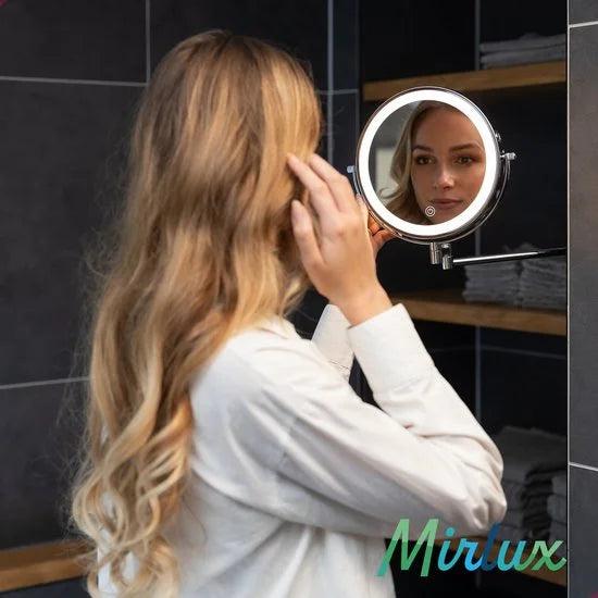 Makeup Mirror – Rechargeable – Chrome – 1-7x Magnification