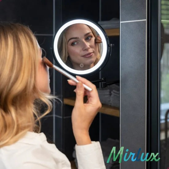 Makeup Mirror – Rechargeable – Black – 1-5x Magnification