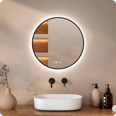 Bathroom mirror - 60cm - Black frame - PRE-ORDER
