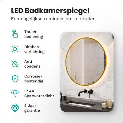 Bathroom mirror - 80 cm - Gold Frame - PRE-ORDER - second image