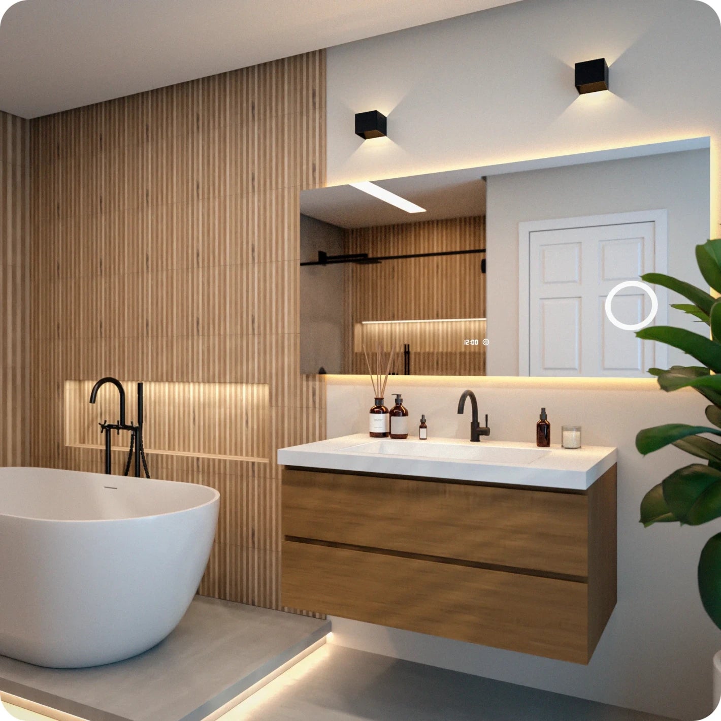 Badkamerspiegel - 160x80cm - Frameloos