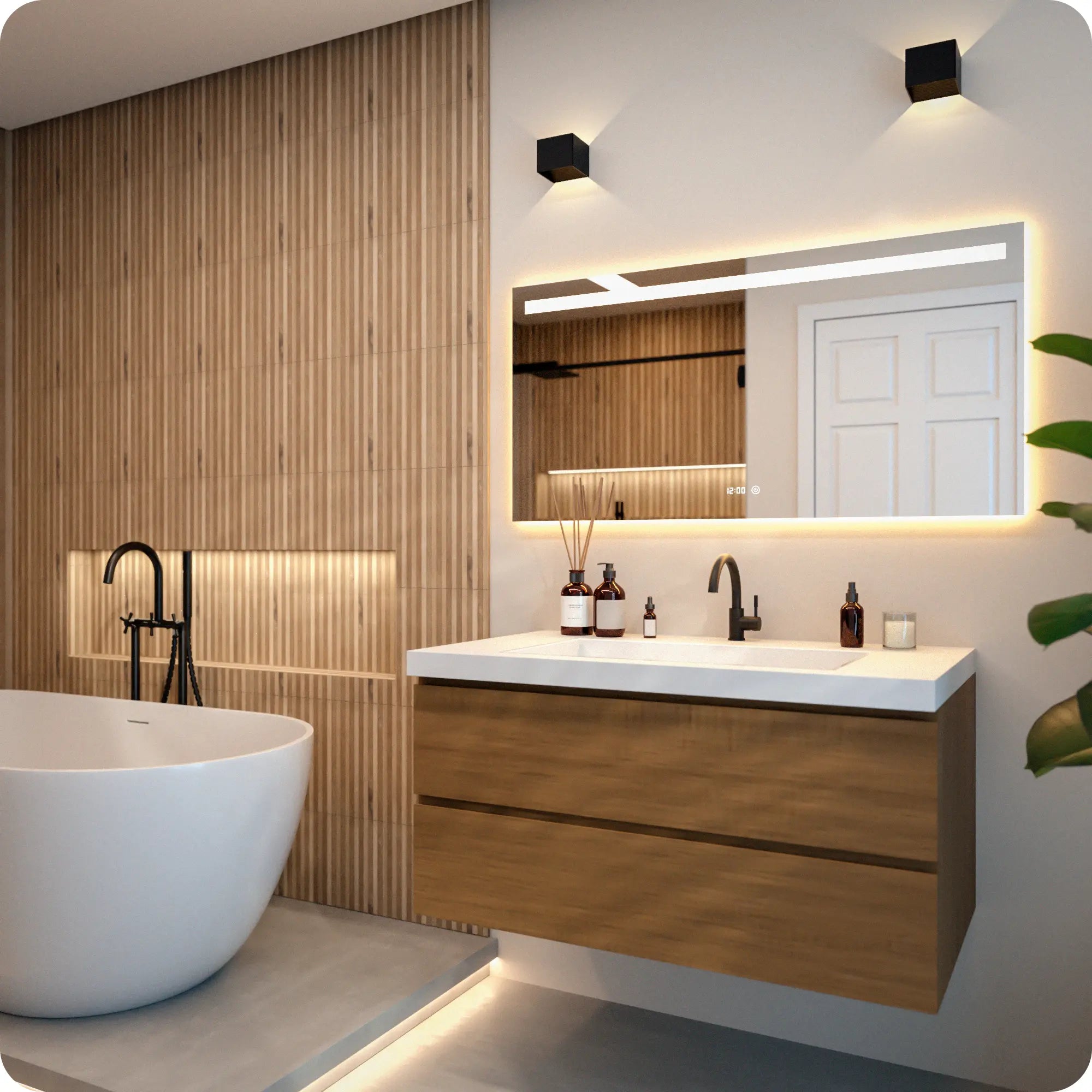 Bathroom Mirror - 120x60cm - Rectangle  - Frameless