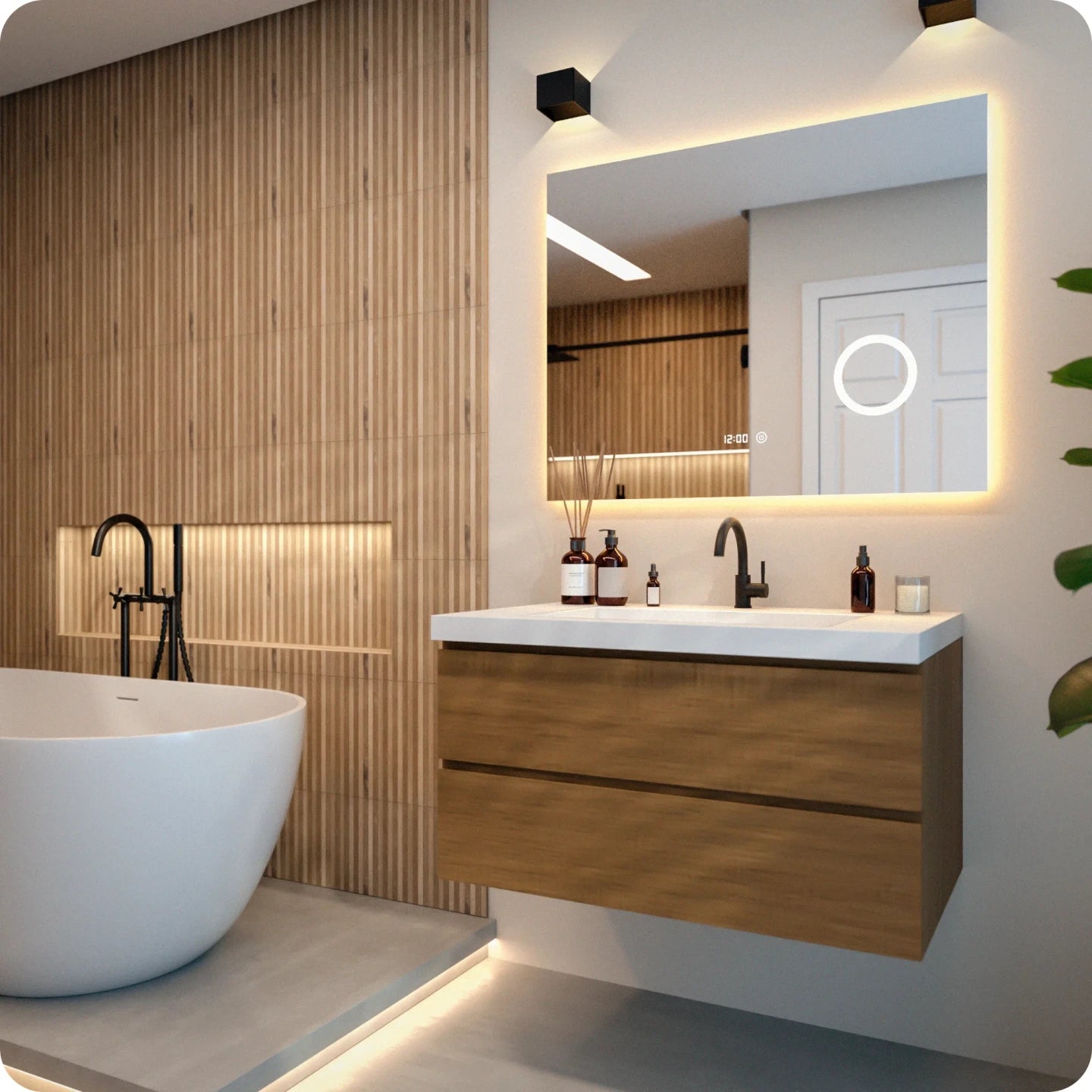 Bathroom Mirror - 100x80cm - Rectangle  - Frameless - PRE-ORDER