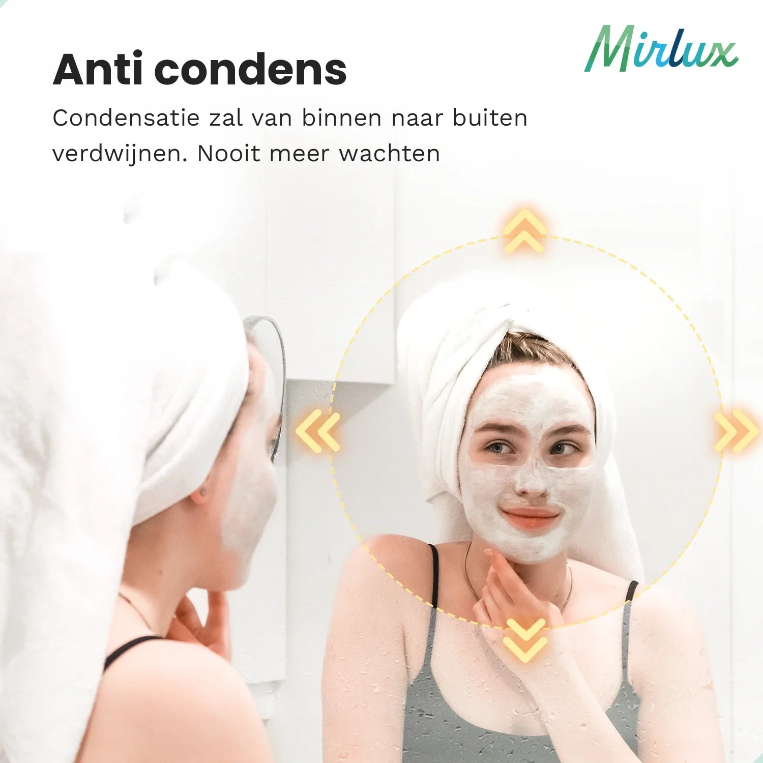 Bathroom mirror - 80 cm - Gold Frame - PRE-ORDER