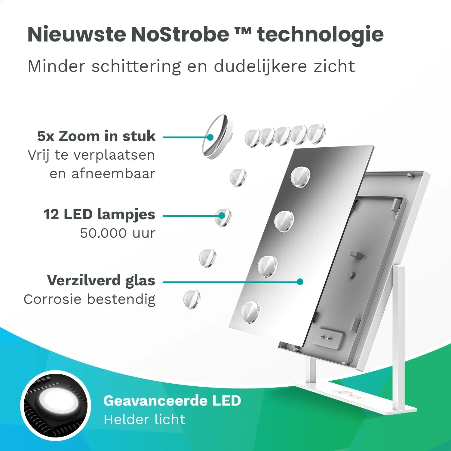 Hollywood Mirror - 44x30cm - With