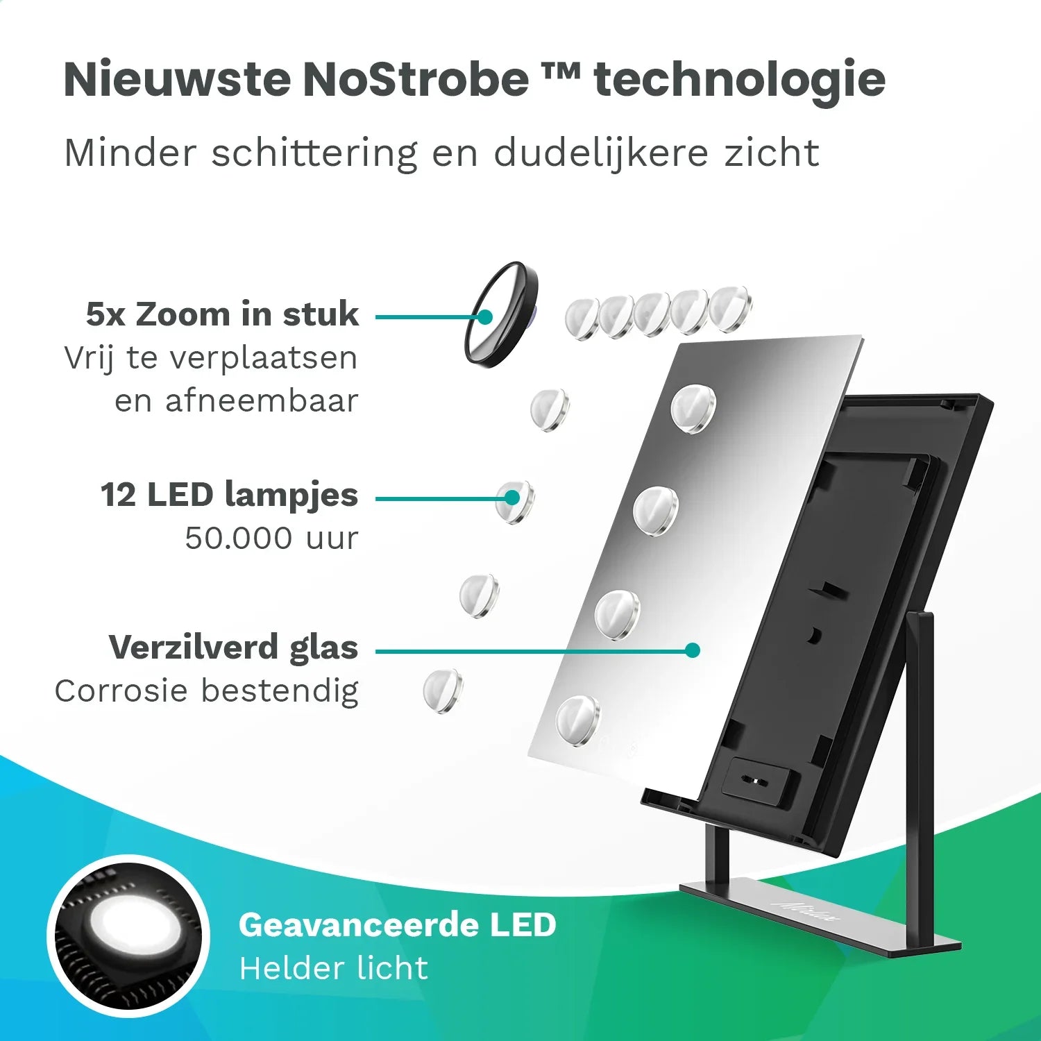 Hollywood Mirror - 44x30cm - Black