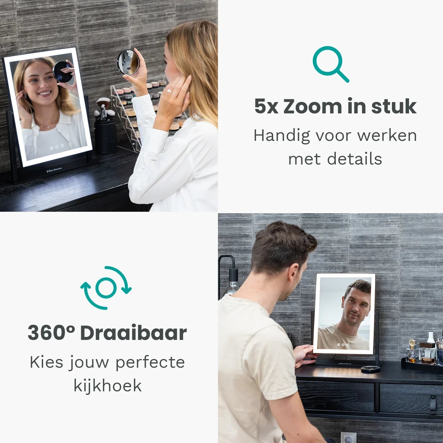 Hollywood Mirror – 44x30 cm – Black