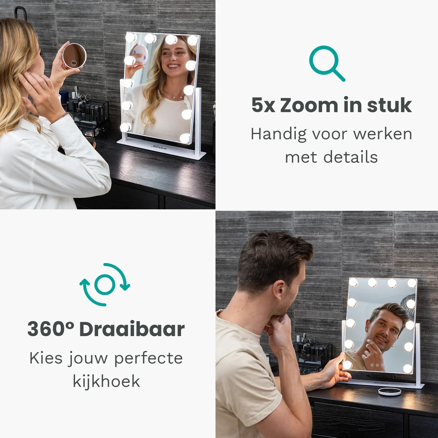 Hollywood Mirror - 44x30cm - With