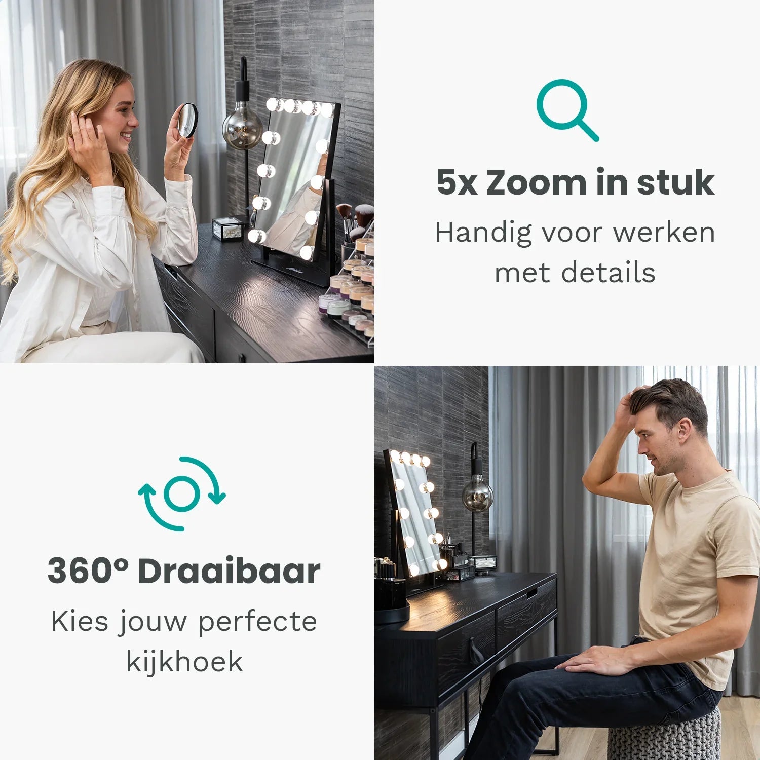 Hollywood Mirror - 44x30cm - Black