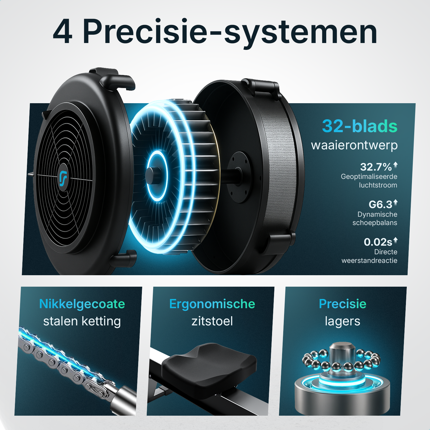 Rowing machine - Elvora Air - Air resistance - PRE-ORDER