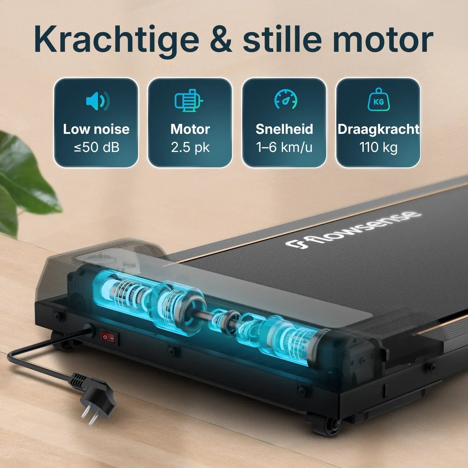 Flowsense Treadmill - 1-6 mph