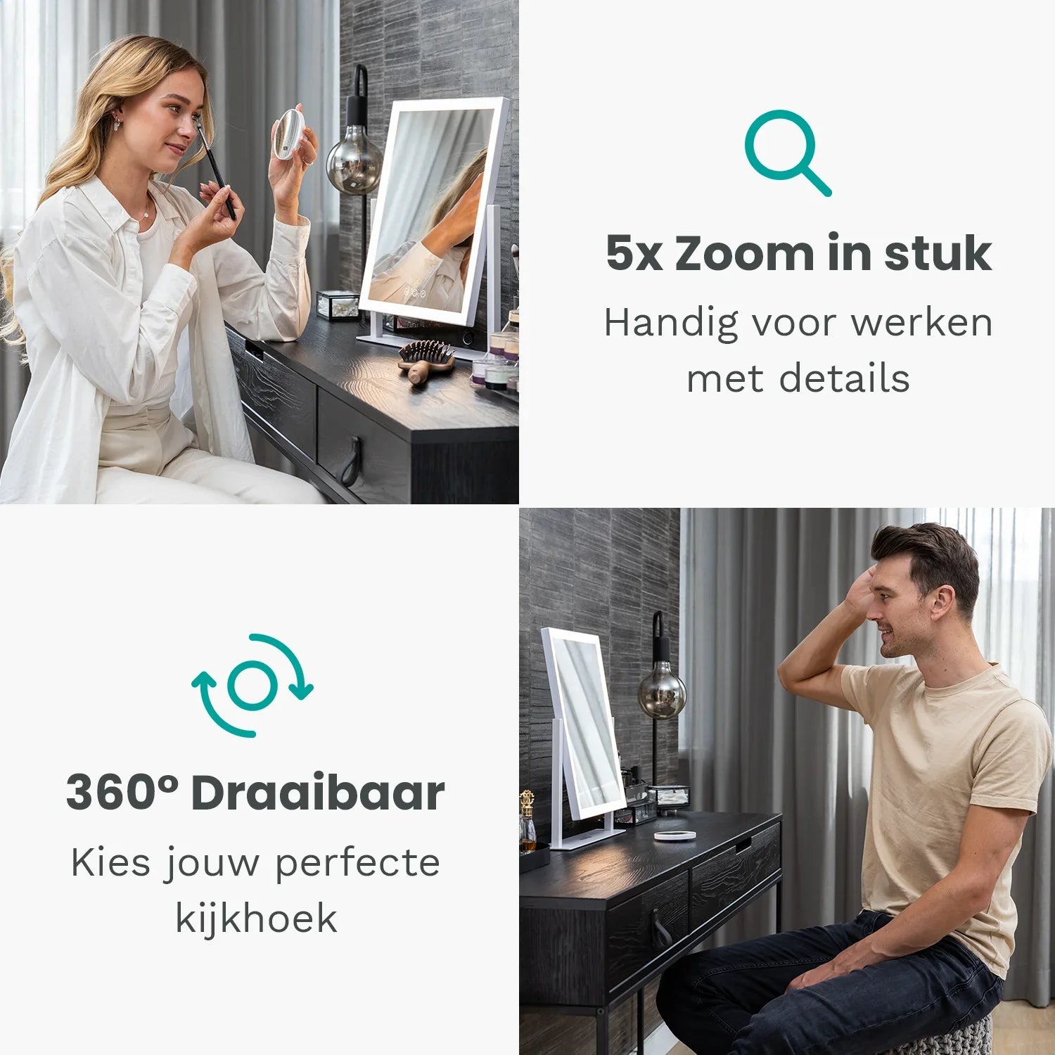 Hollywood Mirror – 44x30 cm – White