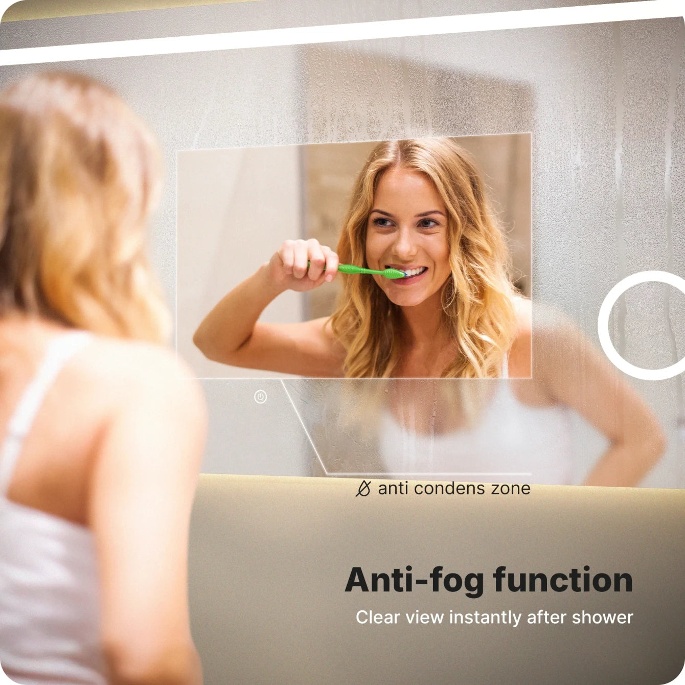 Bathroom mirror - 180x80cm - Frameless