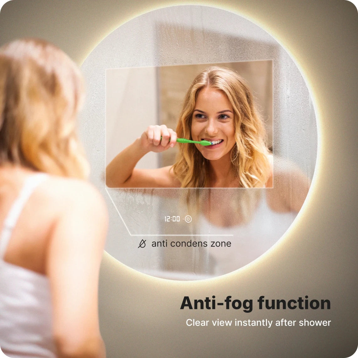 Bathroom mirror - 100cm - Frameless