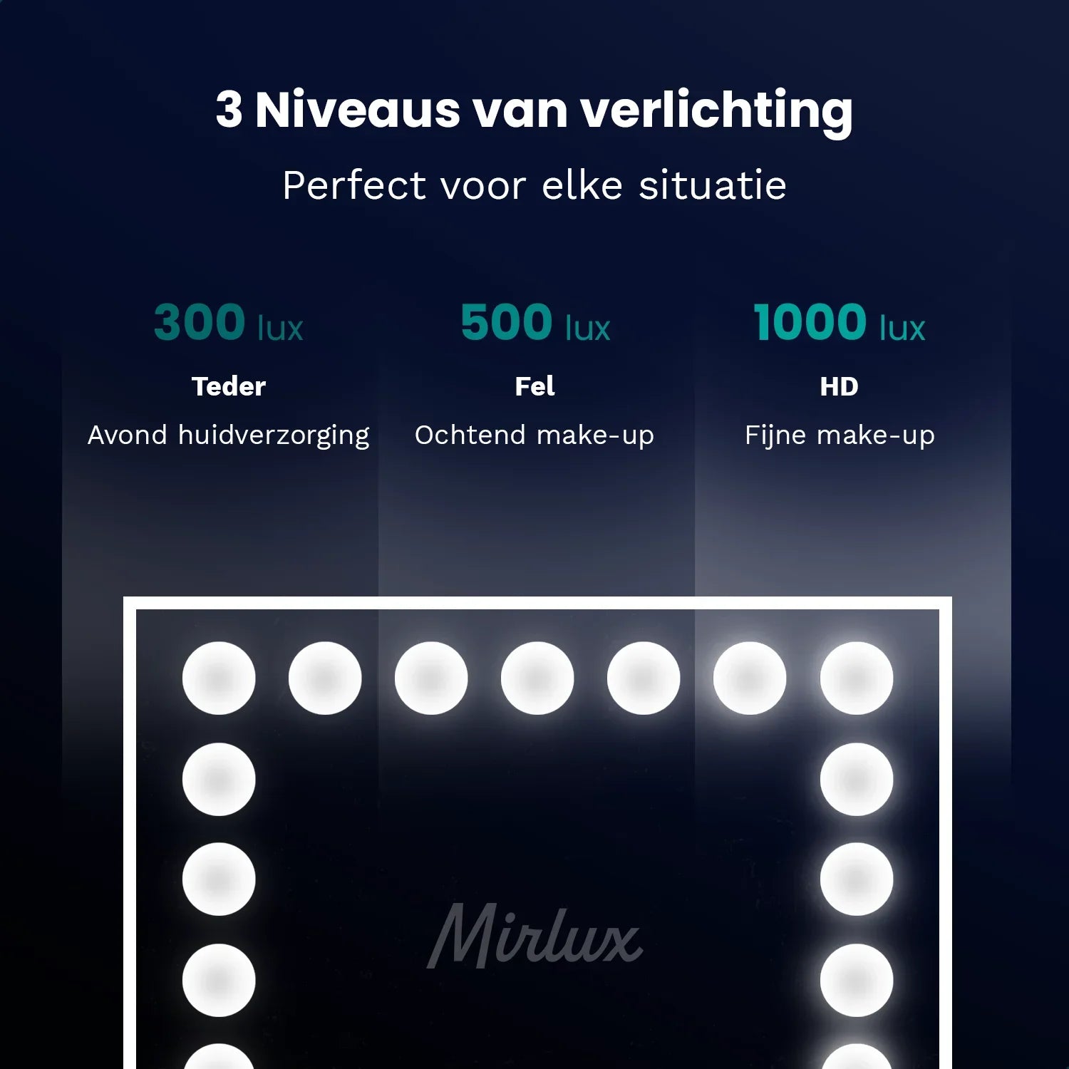 Hollywood Spiegel - 58x48cm - With