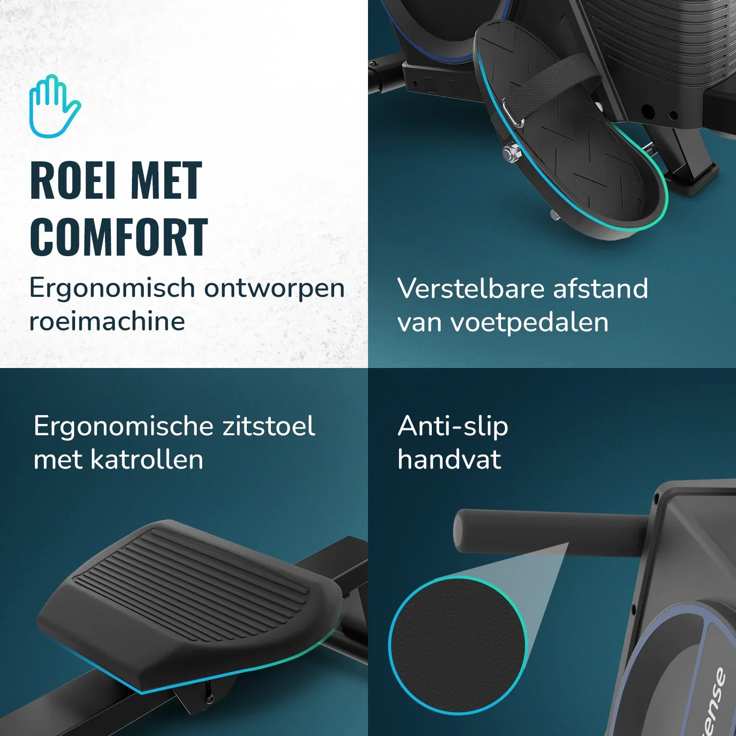 Rowing Machine - 16 Resistance Levels - LCD Monitor