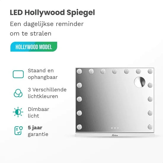 Hollywood Spiegel - 58x48cm - With