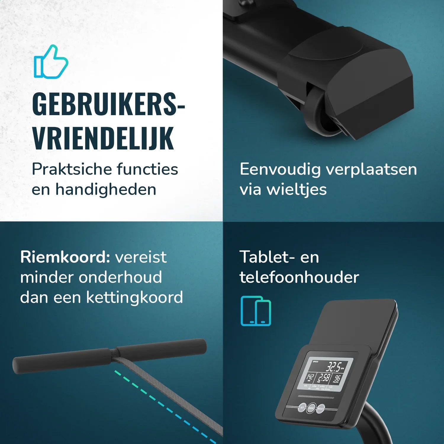 Rowing Machine - 16 Resistance Levels - LCD Monitor