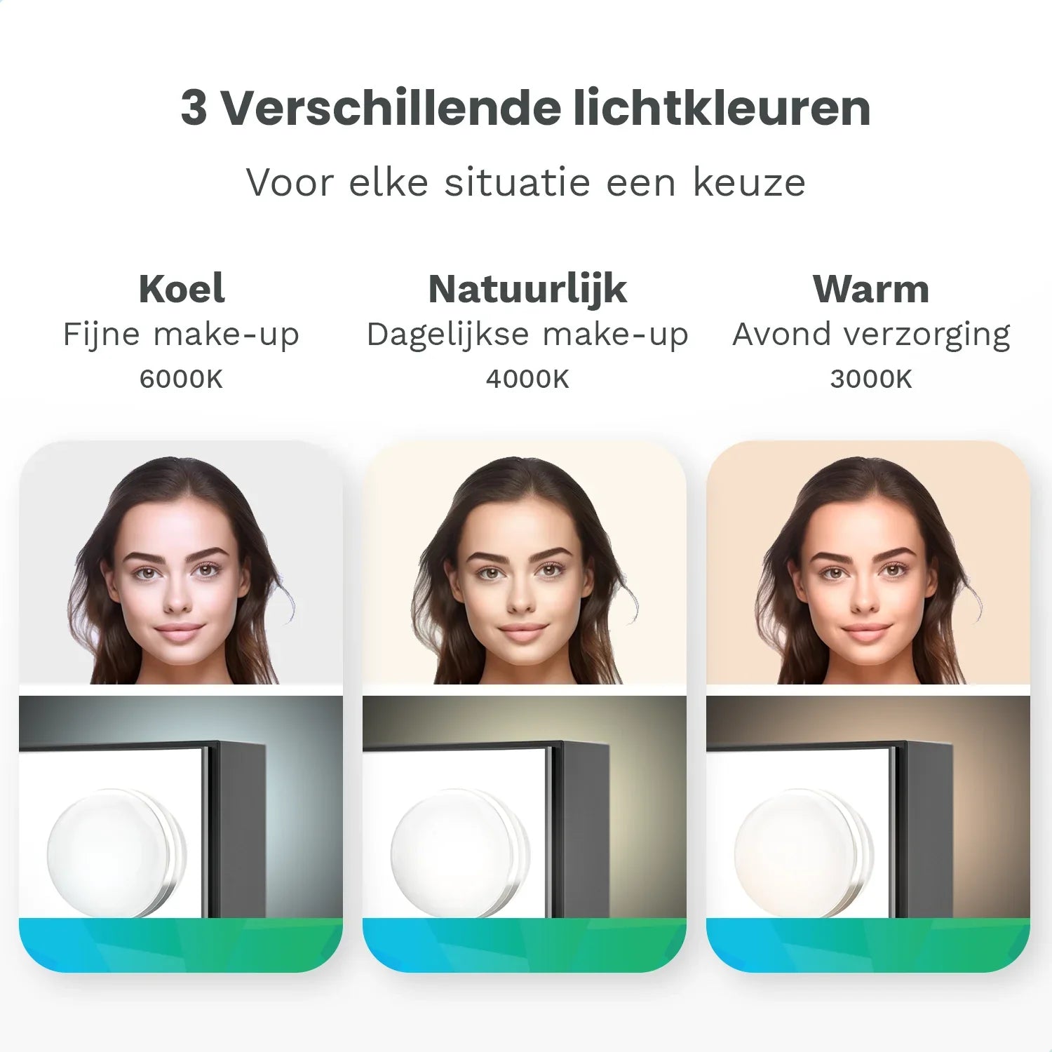 Hollywood Spiegel - Bluetooth Speakers - 58x48cm - Zwart - PRE-ORDER