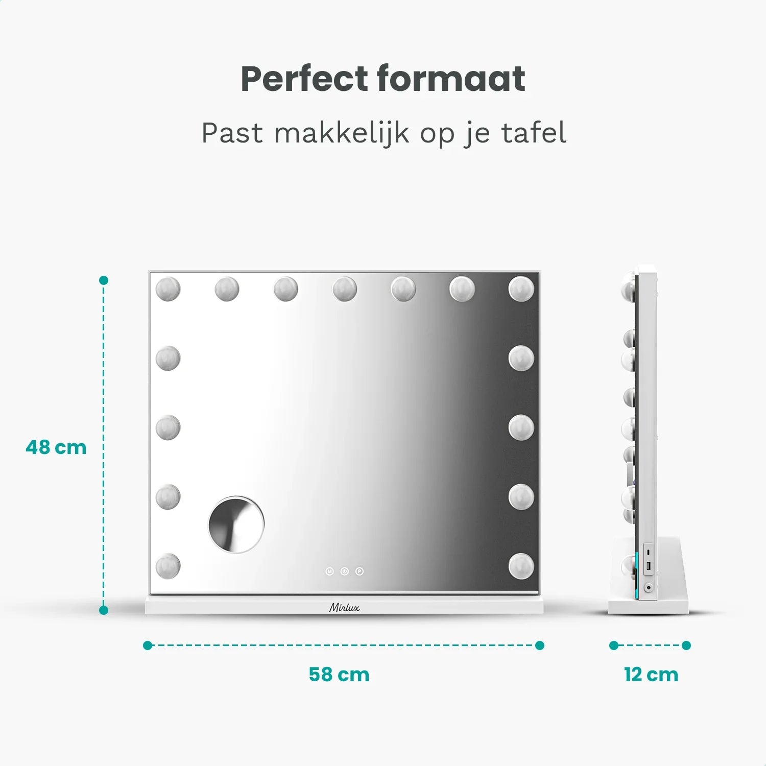 Hollywood Spiegel - 58x48cm - With