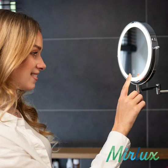 Makeup Mirror – Rechargeable – Chrome – 1-10x Magnification