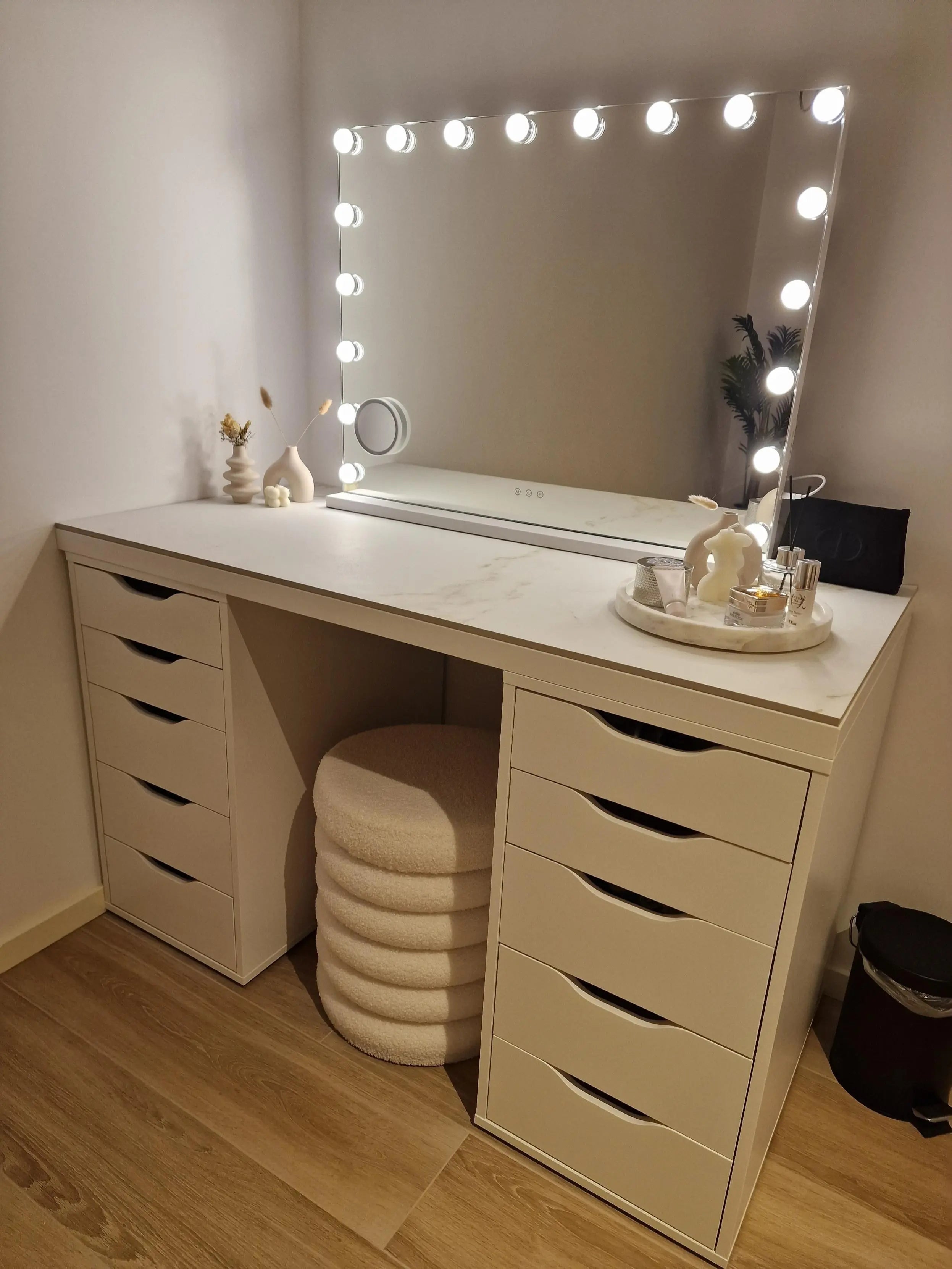 Hollywood Spiegel - 80x60cm - Wit